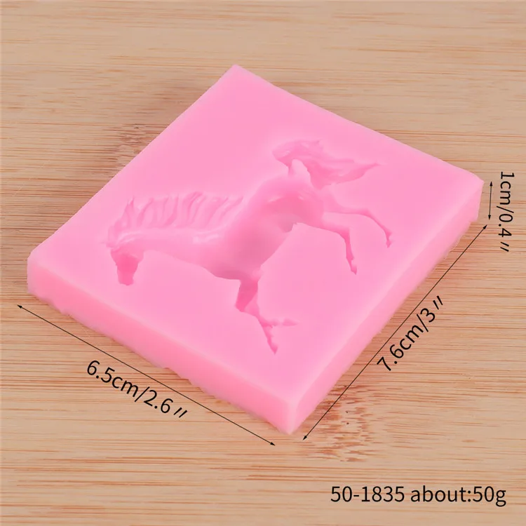 
3D Horse Silicone Mold Animal Cake Cupcake Fondant Chocolate Sugarcraft Candy Mould DIY Cake Decorating Tools 