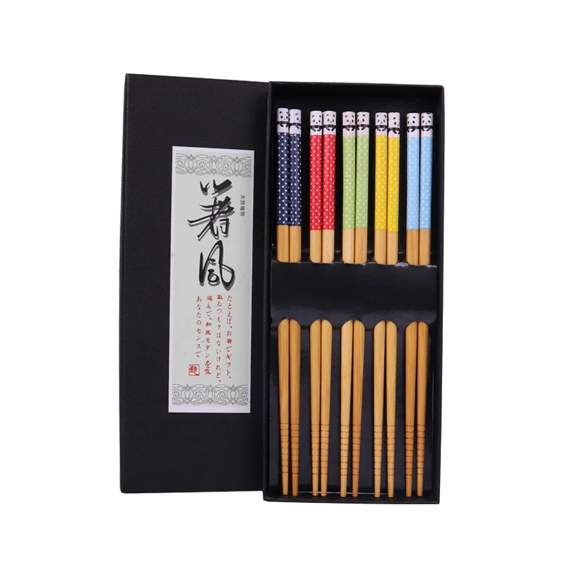 Bamboo Japanese Bamboo Chopsticks Wholesale Gift Set Household Chopsticks Per Person Set Boxed Tableware bamboo chopsticks