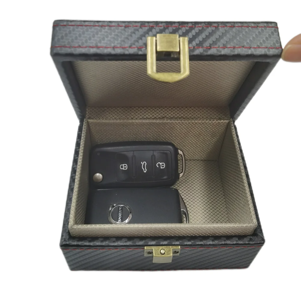 Faraday container Custom logo Signal shield Box RFID blocking PU box