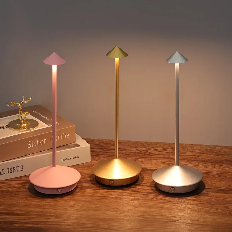 Minimally rechargeable wireless LED desk lamp