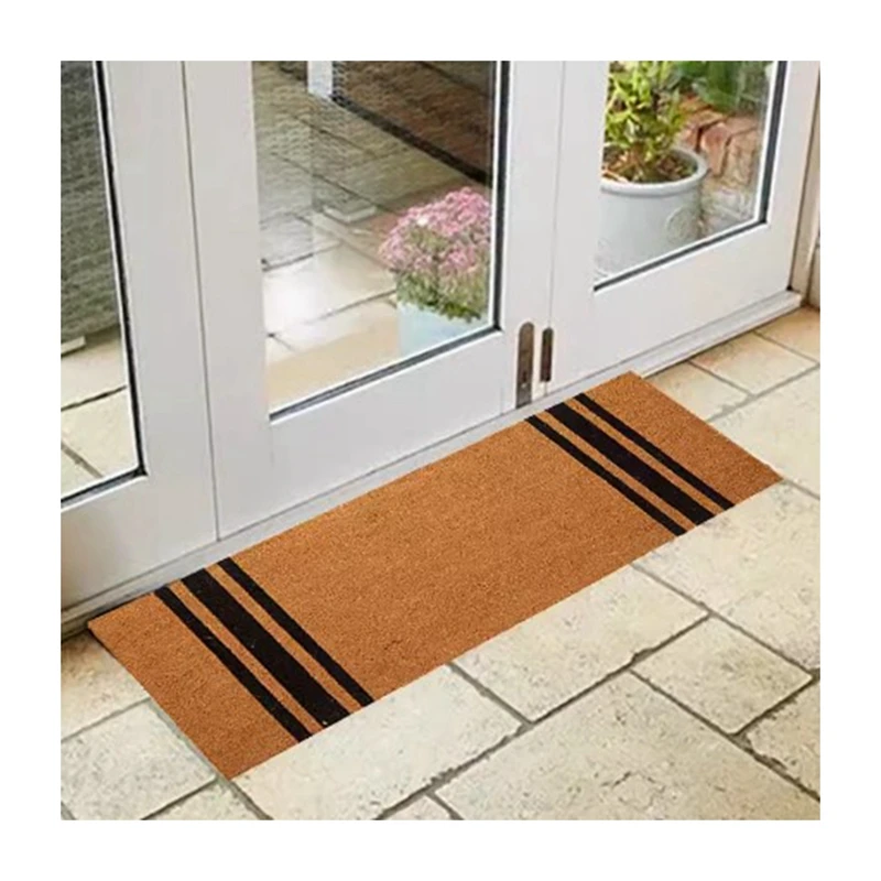Top quality natural coconut husk mat printed modern design coconut door mat