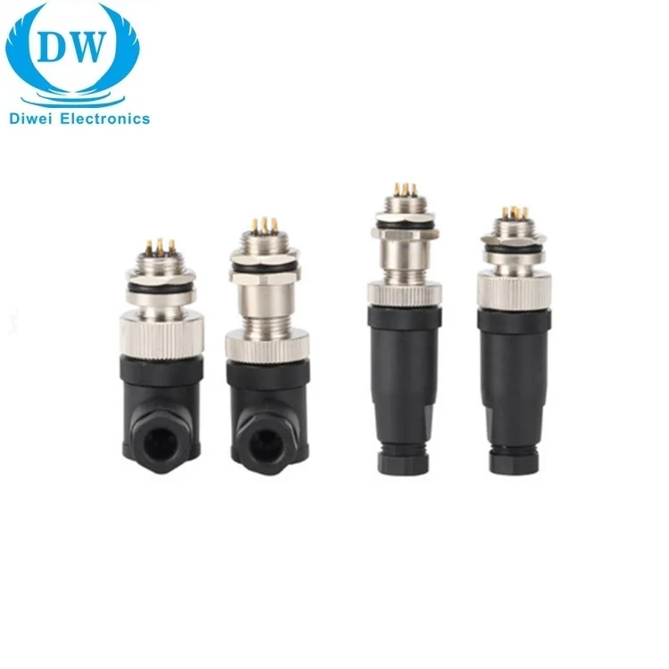 Высокое качество водонепроницаемый Электрический разъем проводки M12, на возраст 2, 3, 4, 5, 6, 8, шпильки