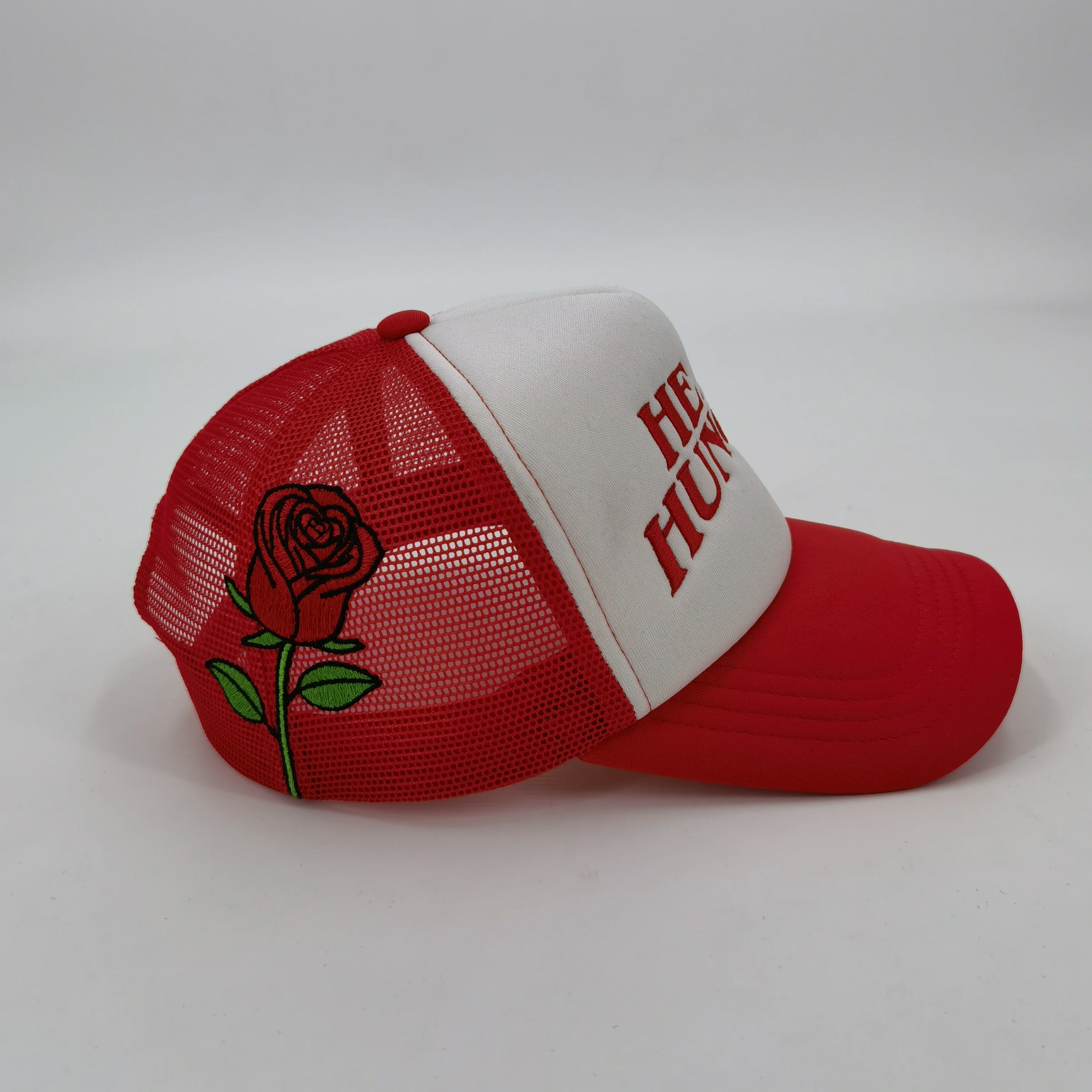 Plain blank foam mesh trucker caps custom trucker hat with logo trucker hat with rope