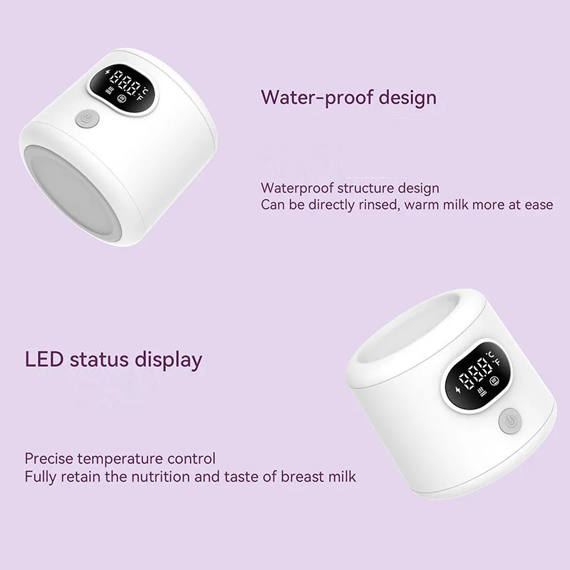 New Portable Travel USB Rechargeable Battery Capacity 8800 mAh Fast Feeding Milk Heater High Quality Baby Bottle Warmer