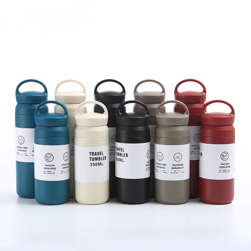 350/500ml Portable Thermos Bottle Double Wall Stainless Steel Travel Tumbler Element Simple Vacuum Flask