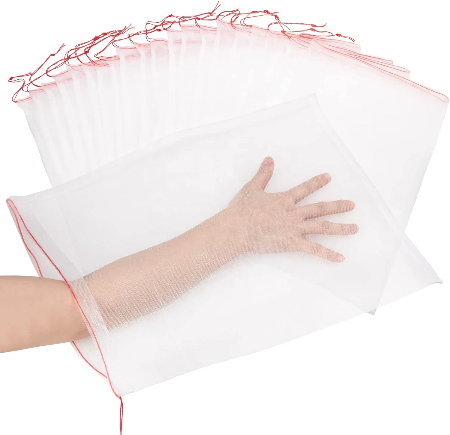 Garden Fruit Cover Mesh Bags with Drawstring for Plant Fruit Flower and Vegetables