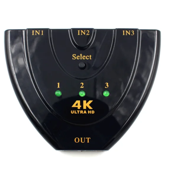 HDMl Switcher Pigtail switch 3 in 1out 1 converter supports 4K * 2K video  single host TV