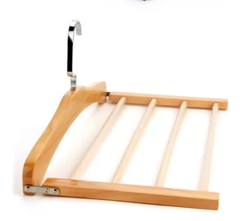 Горячие продажи природного цвета деревянные вешалки 4 этажа штаны/юбка напрямую с фабрики