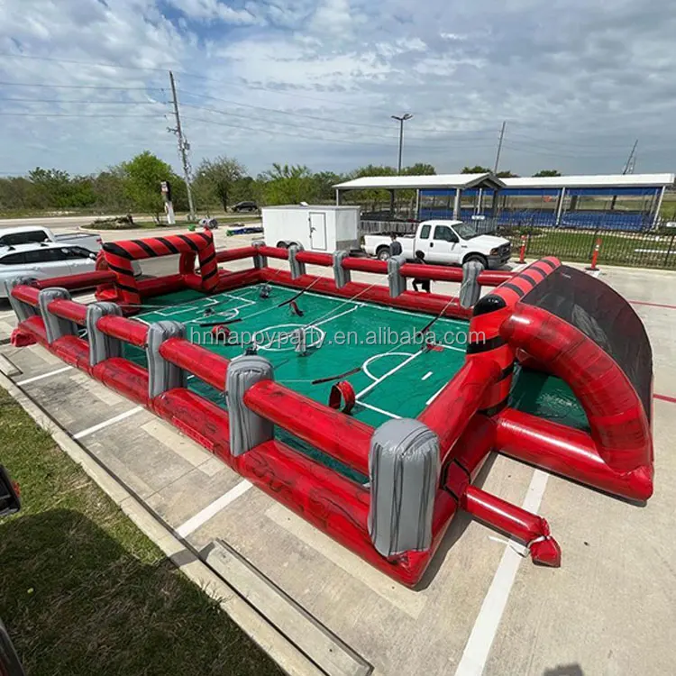 Outdoor Rental Soccer Field Outdoor  Inflatable Sports Games Inflatable Foosball Field for Kids and Adults
