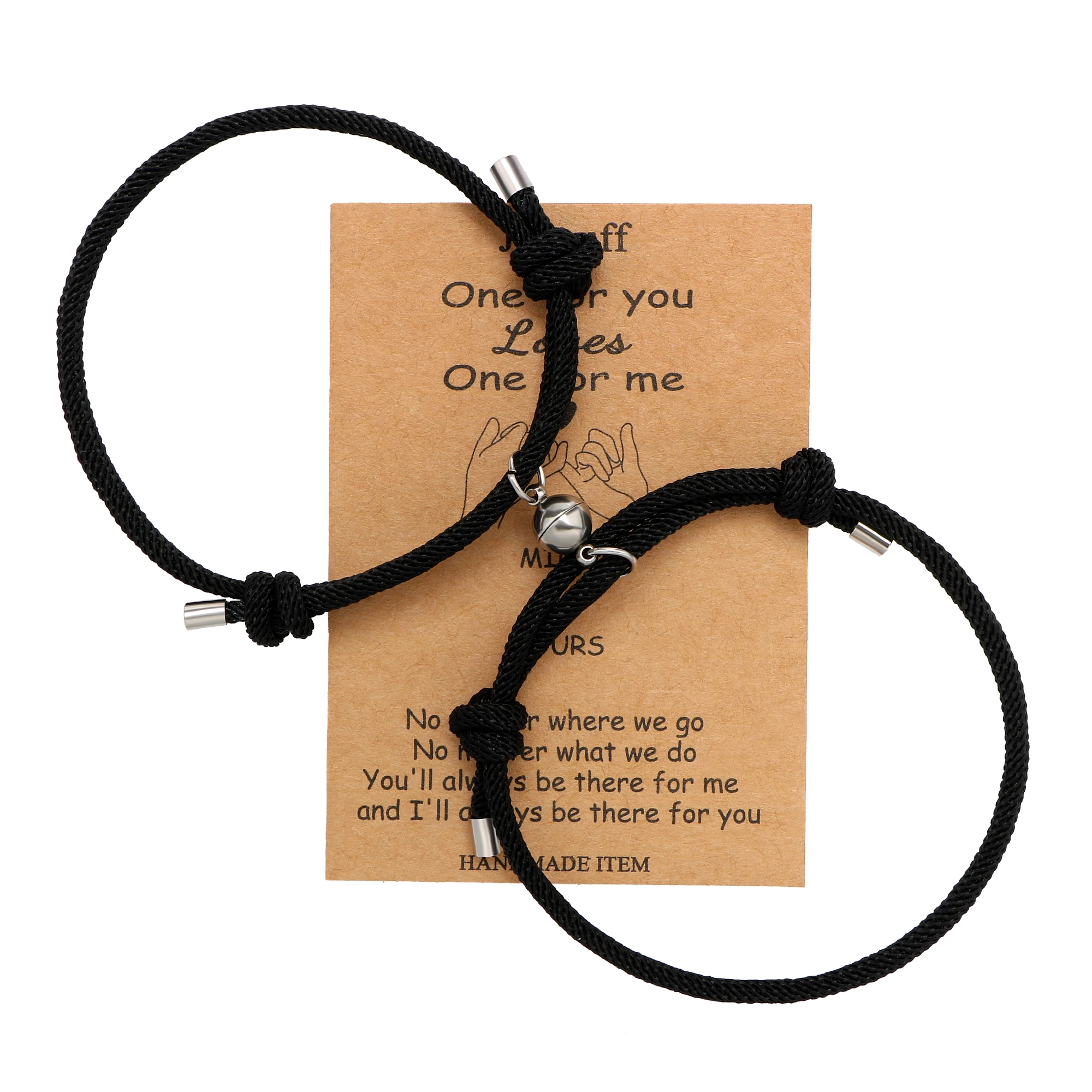 Low MOQ  DIY Thread Bracelet Mens Women Adjustable Magnet Red Bracelet For Lovers Couple Rope Bracelet