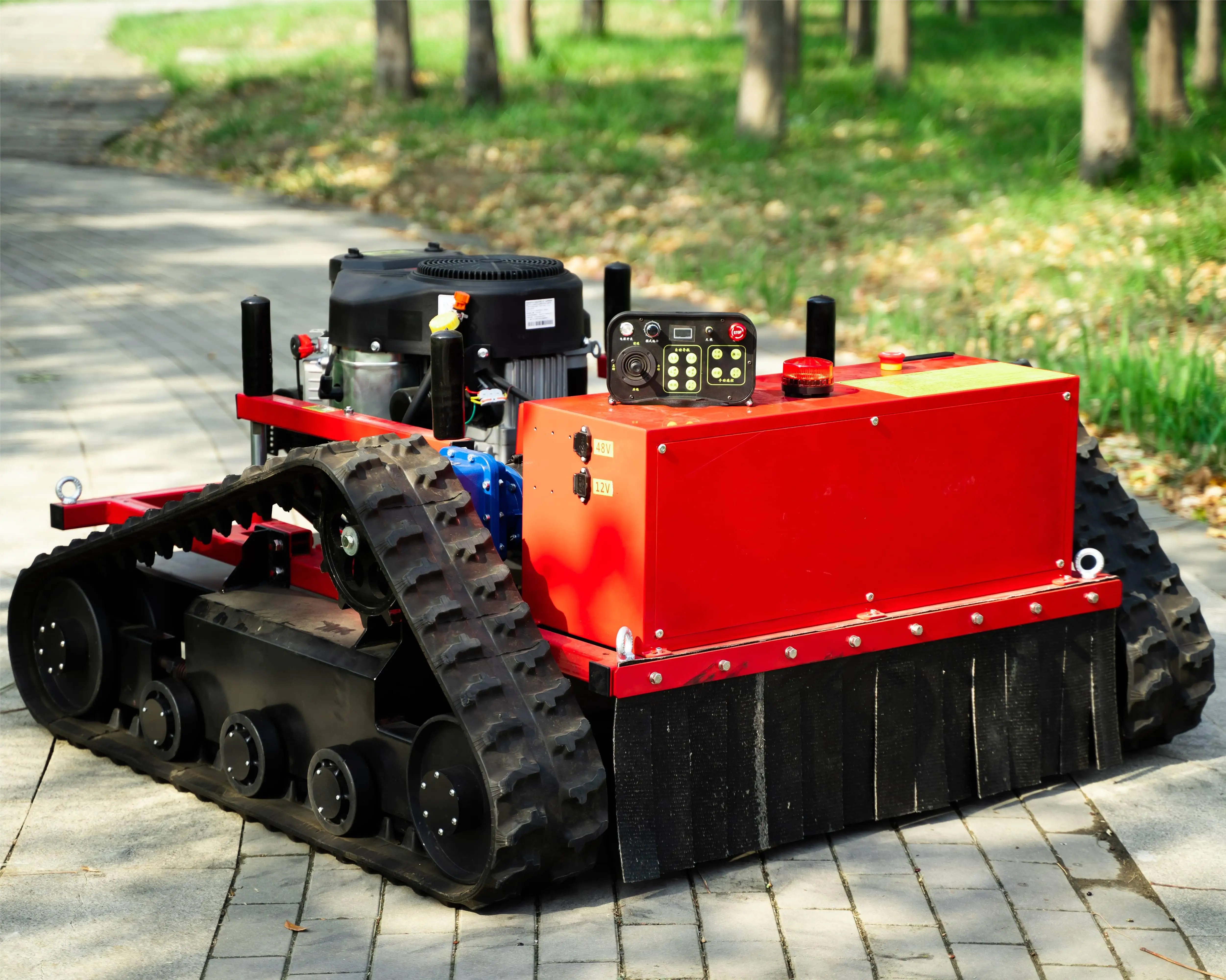 High quality new design 764CC double cylinder high horsepower hill climbing intelligent remote control lawn mower