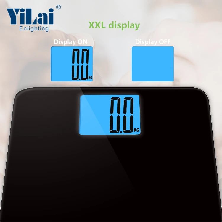 Цифровой Вес тела весы для ванной комнаты с XL-LCD дисплей рулетка в комплекте элегантный черный 250