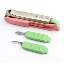 Amazon product Zinc alloy nail clipper manicure set safety Multifunction Mobile phone holder nail Exquisite clipper nails