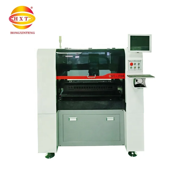 Electronic production pcb board mounter smd led assembling machinery high speed smt 8 head pick and place machine
