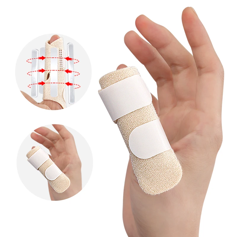 Large Finger Splint Thumb Sleeve Skin Adjustable Finger Brace  Comfortable Fixed Finger Support Guard