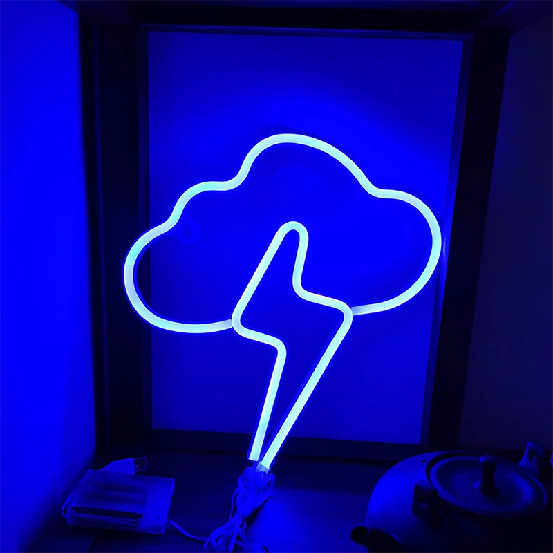 Led Neon Sign PlayStation Cactus Jack Game On Skeleton Disco Cheers Lightning Bolt Man Cave Neon Sign for Event Party