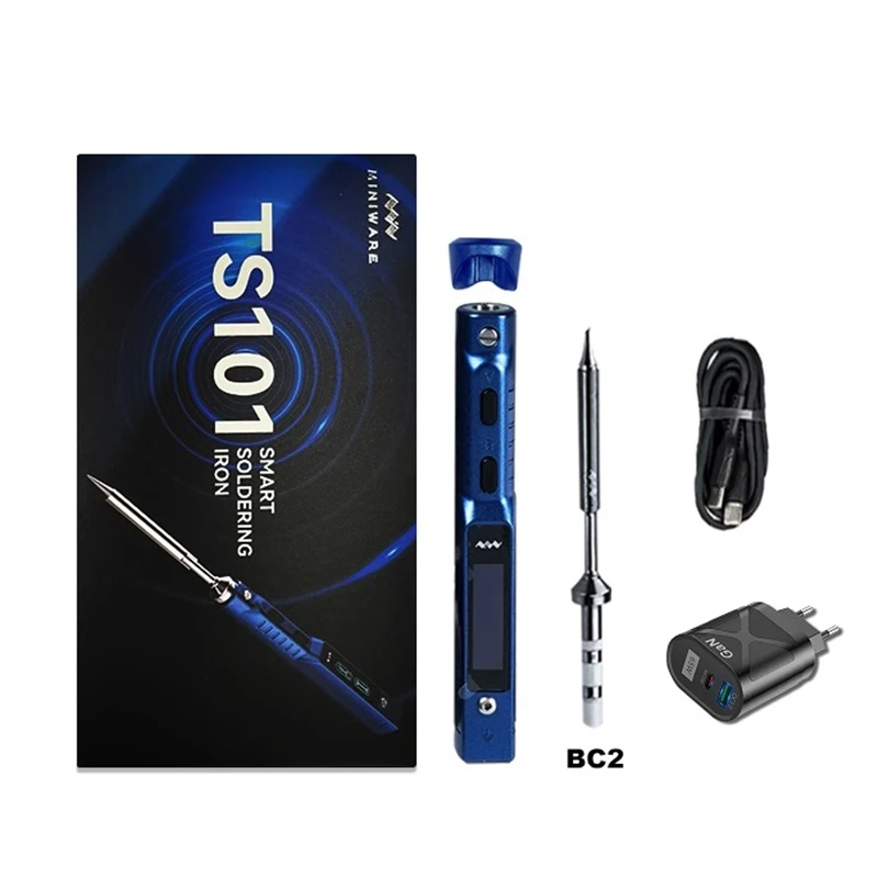 Hot Sell Ts101100 Cordless Usb Wireless Digital Soldering Iron Station Sleep Tips Set Portable Electric Soldering Irons Kit