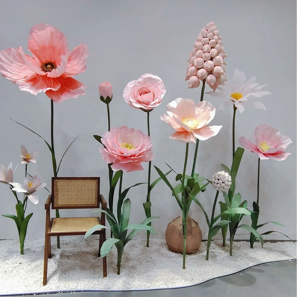 E232 Hot Giant Poppy Artificial Flowers Wedding Decoration Festival Supplies Party Shopping Mall Photo Props Window Display Gift