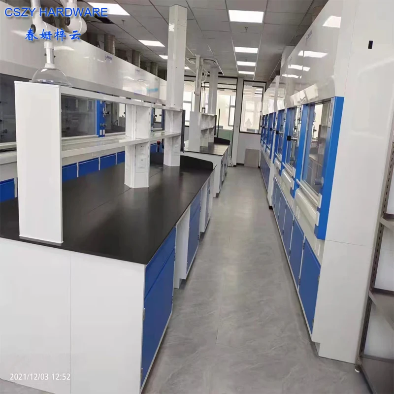 Best Quality & Low Price Steel Wood Physics High School Lab Furniture, Chemistry Laboratory Island Work Bench