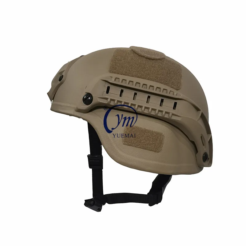 Wholesale Khaki PE MICH Ballistic Helmet Army Security  Bulletproof Military Helmet