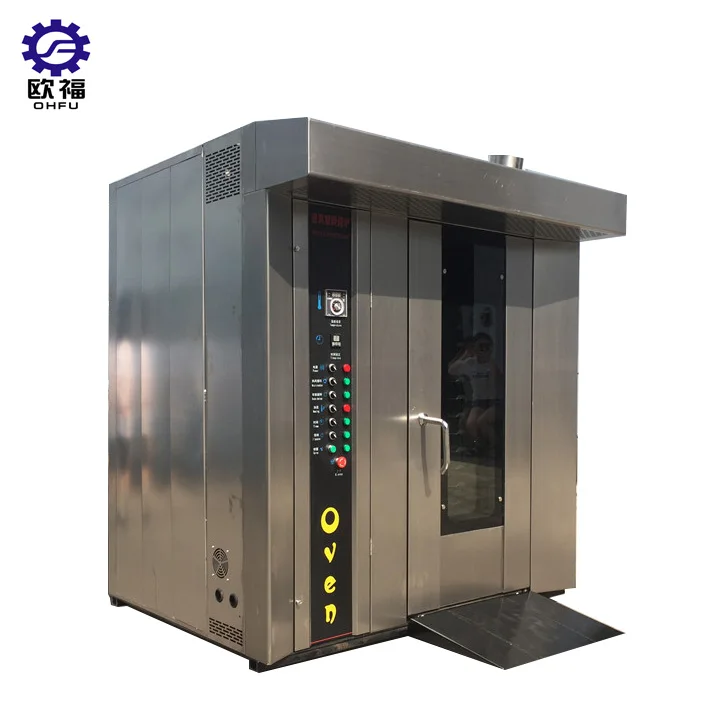 Commercial bakery rotary oven 32 trays hot air rotary furnace baking oven for bread and cake
