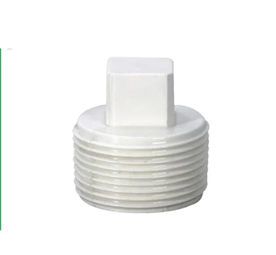 Factory wholesale produce environmental protection material pvc plastic pipe fittings end cap plug thread tube insert