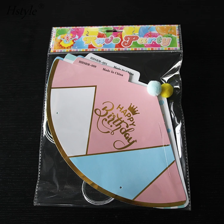 Kids Adult Birthday Hat Gold Letter Birthday Caps Prince Princess Birthday Party Decoration Celebration Party Hats SD161