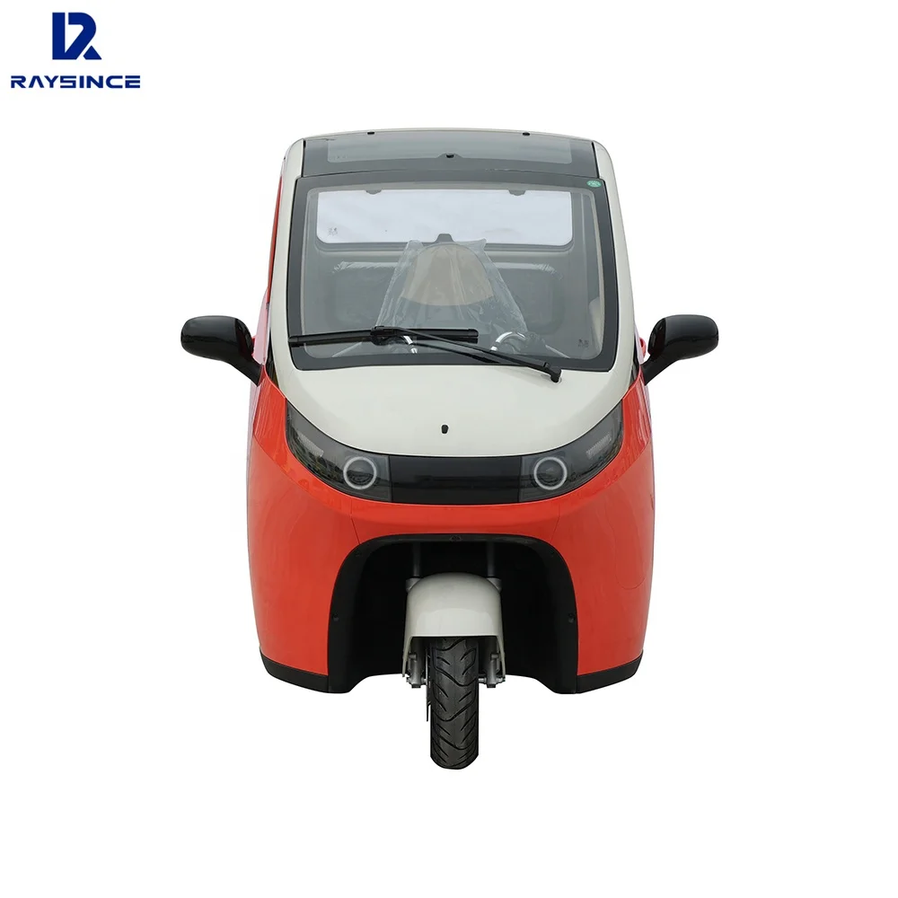 Raysince latest model enclosed electric tricycle China top sales 3 wheel electric car for adults