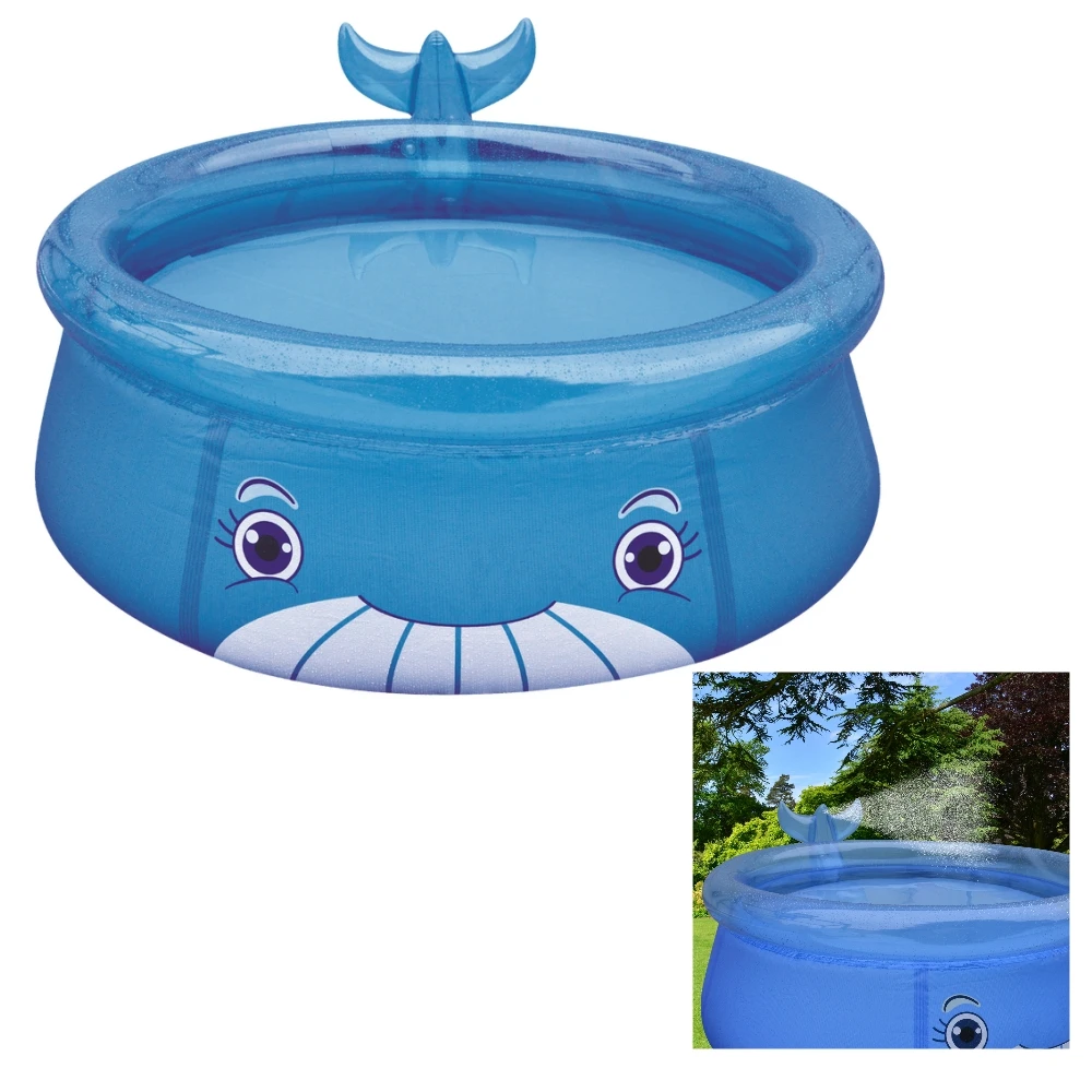 In stock Avenli 17399 Whale 3D Spray Pool-175cmX62cm round family Inflatable pool above ground inflatable swimming pool for kids