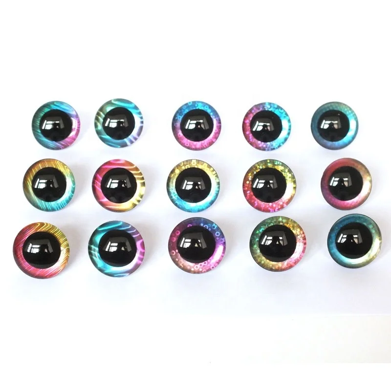 Plush Toy Eyes DIY Doll Making Accessories  3D Safety Glitter Toy Eyes For DIY Plush