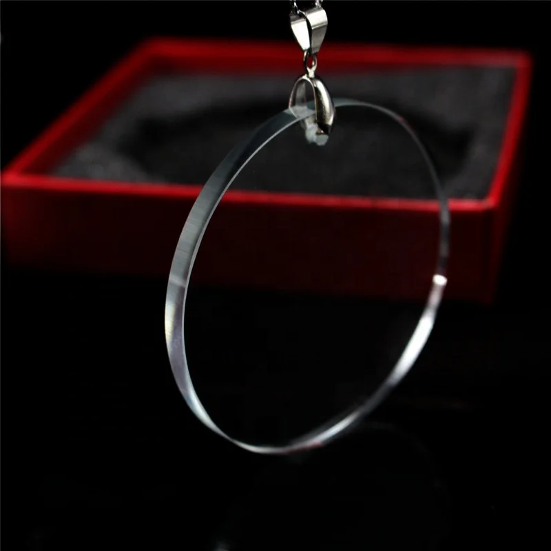 Factory Professional Custom Crystal Christmas Tree Ornaments Blank k9 Crystal glass flat Pendants for 3D/2D Laser Engraving logo