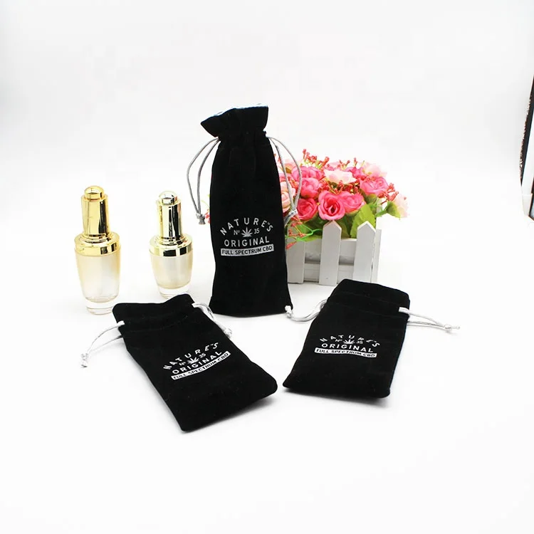 
Customized satin lining drawstring pouch velvet Perfume bottle Bags 