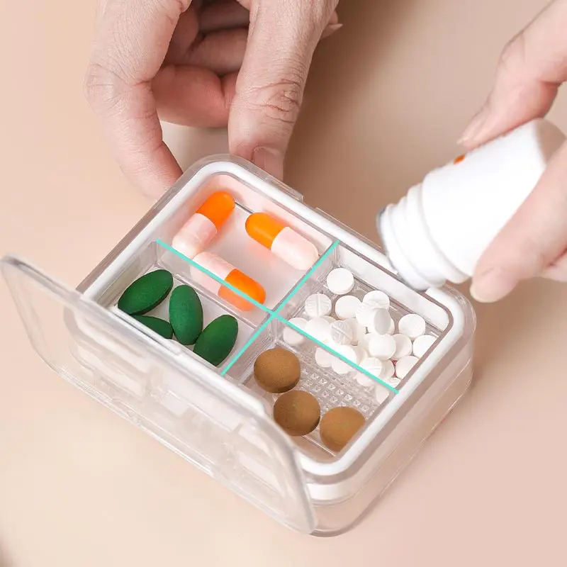 Medicine cutting grinding powder cutting tablets cutting grinding machine divided medicine box one half split household