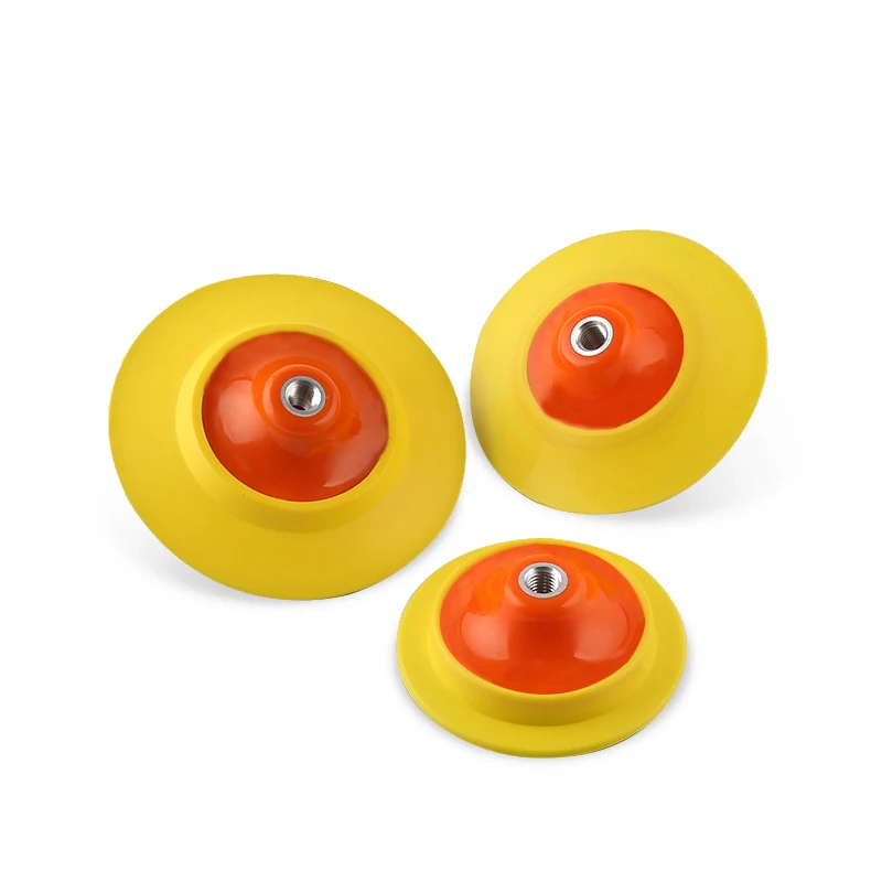 M14 Thread 165mm Soft Side PU Foam Adhesive Polishing Sanding Pad Polishing Disc for Car Polisher