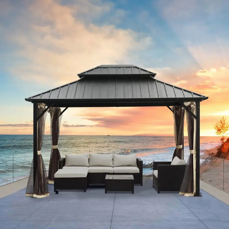 Hot sell Pavilion Gazebo  Canopy Aluminum Gazebo Outdoor Garden