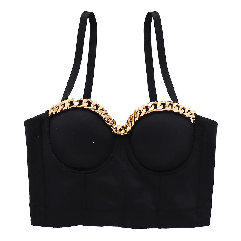 Girls underwire five hook eye camisoles vest tops black bra