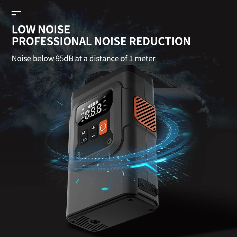 4 In 1 Functions Portable Car Jump Starter Battery Multifunction Jump Starter With Air Compressor Portable Car Jump Starter