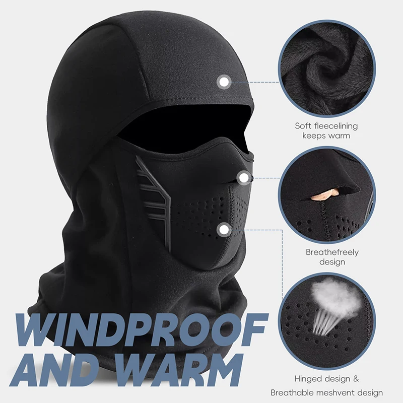New Cycling Winter Full Face Custom Printed Designer Ski Mask for Men and Women Cold Weather Gear