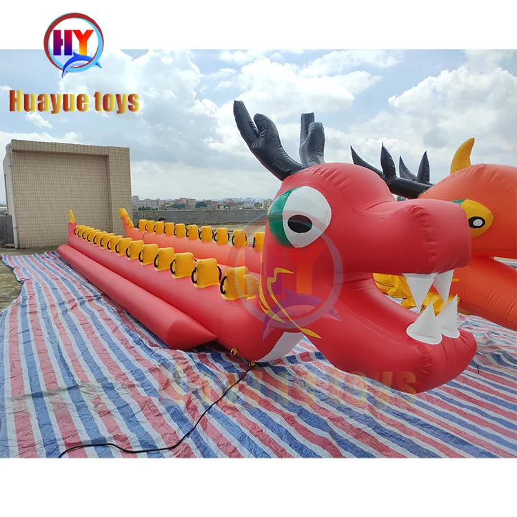 12 seats inflatable dragon banana boat for team building event, inflatable water dragon boat for sale