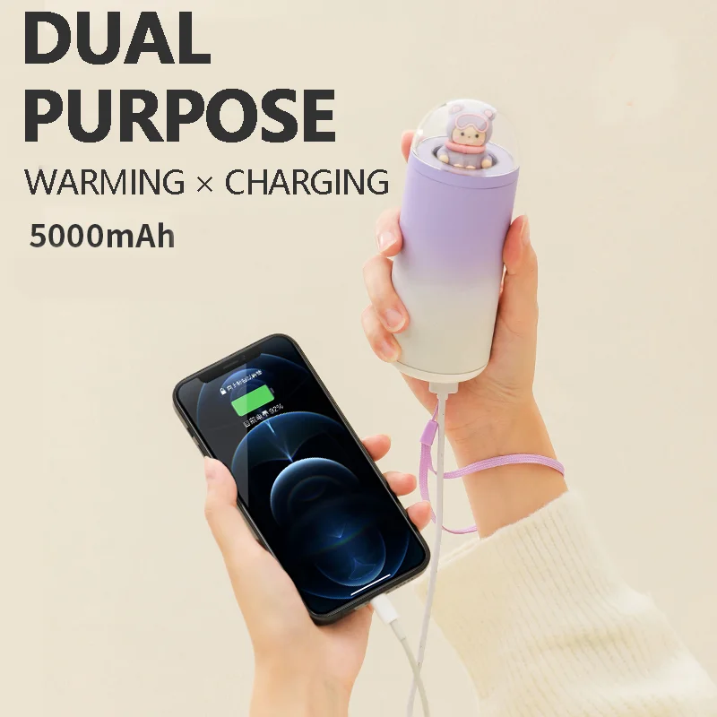 2023 Best design USB Rechargeable Hand Warmer Electric Hand warmer With Mobile Power Bank Winter Hand Warmer