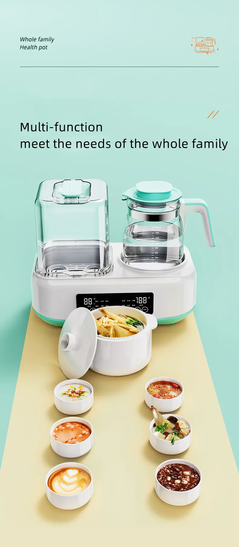 2 in 1 Multifunctional Glass Bottle Sterilization Machine Baby Milk Bottle Sterilizer and Dryer