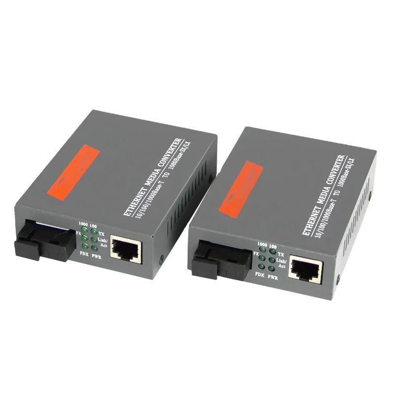 Netlink HTB-GS-03 A/B 1000Mbps SC Port 3KM SM Single Fast Ethernet Fiber Optic Media Converter with 1 PO 1 PE for Network