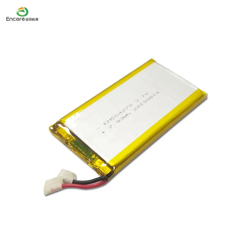 Lipo battery 1900mAh capacity lipo 554270 rechargeable lithium ion for