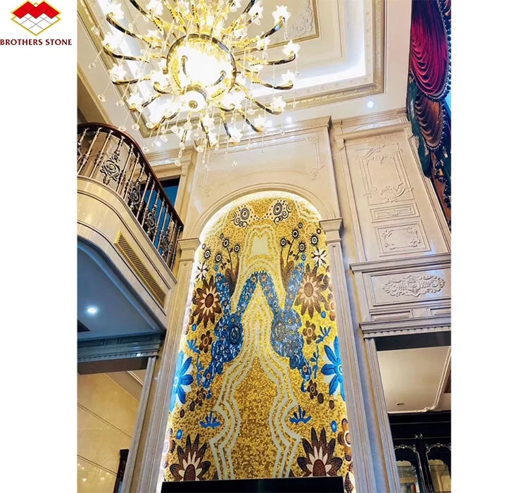 Modern Art Mural Pattern Glass Mosaic Tile for Wall Decoration