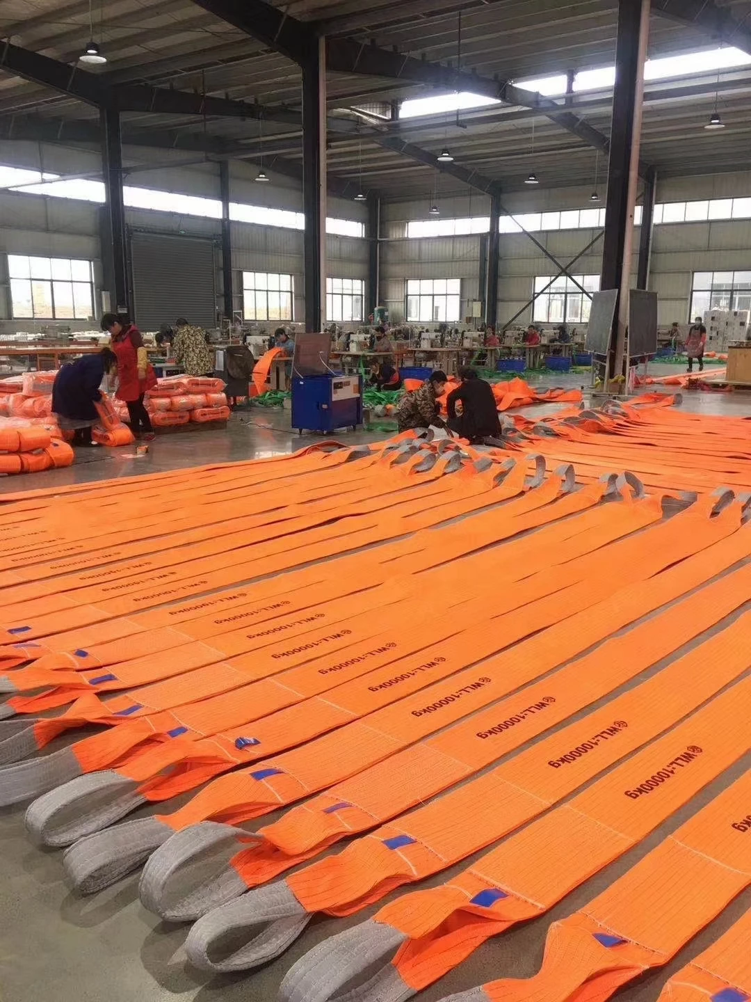 Webbing Strap 7:1 6Ton Brown Polyester Double Eye Flat Web Sling