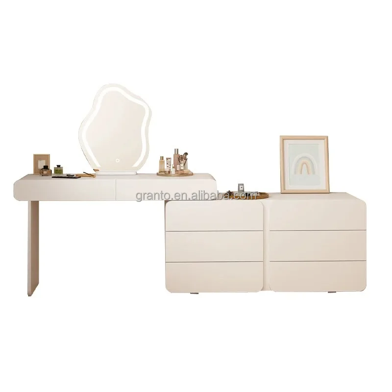 Beautiful design indoor wood furniture dressing table with chair bedroom dressing mirror