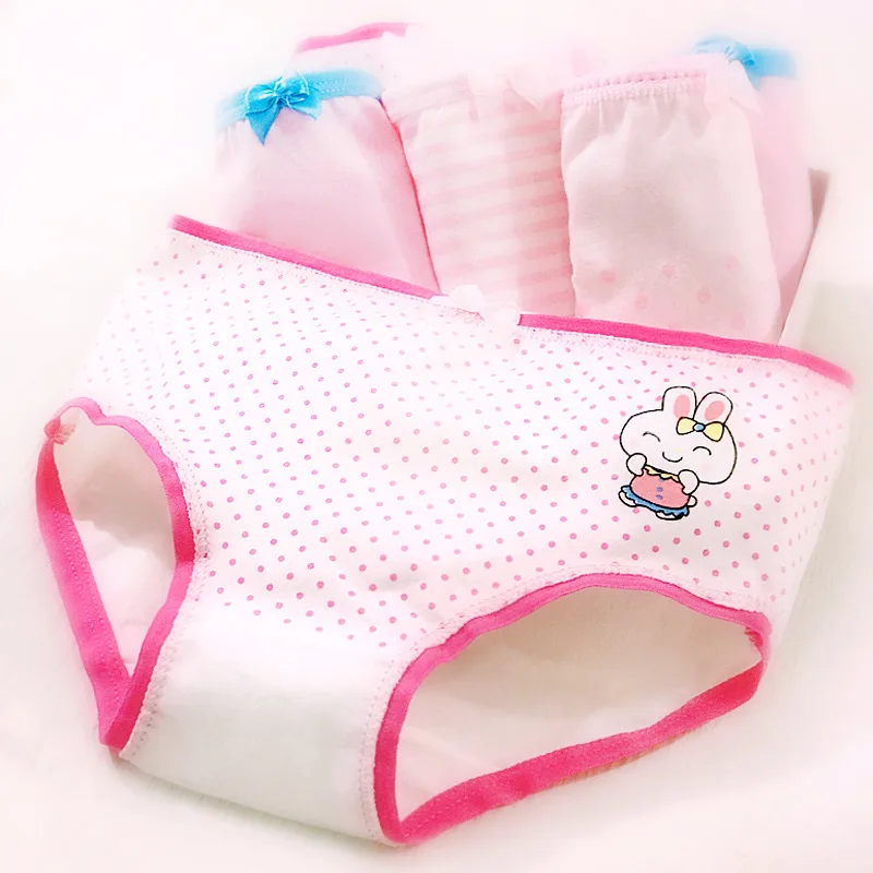 4Pcs/Lot Cotton Baby Girl Briefs Teenage Panties For Girl Kid Briefs Shorts Girls Cute Underwear Children Underpants Clothes
