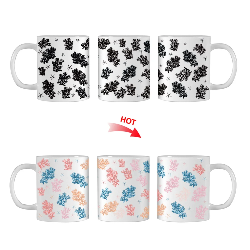 Drink Style Custom Marry Reusable Color Changing Market Sublimation Cup Coffee Ceramic Christmas Mug