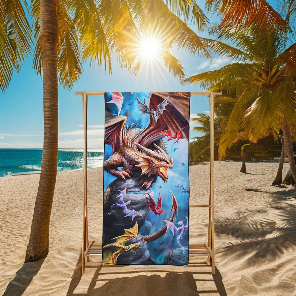 Wholesale promotional custom size shower towel cotton light weight with logo custom print soft material hot-selling beach towel