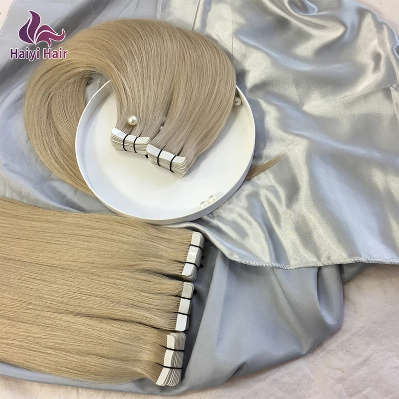 Russian Remy Virgin Tape Hair Extensions Double Drawn Tape In Human Hair Extensions